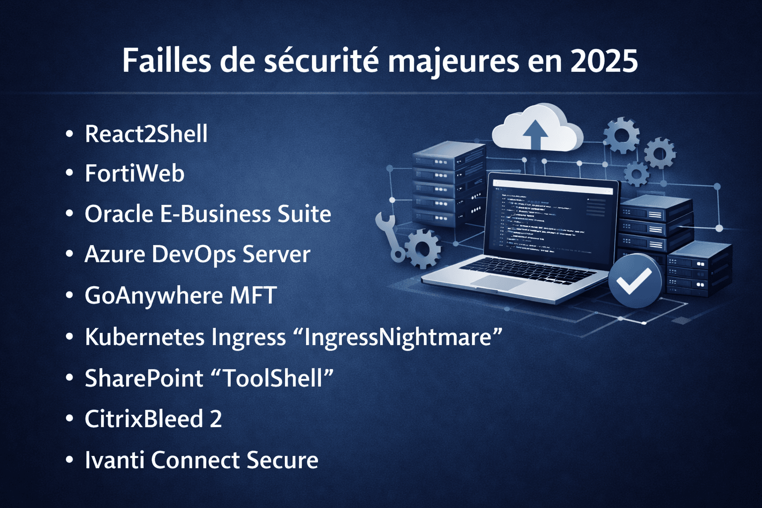 Analyse des failles critiques de 2025 et de leur impact sur le DevOps