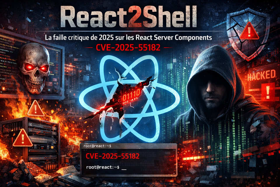 React2Shell : la faille critique de 2025 sur les React Server Components (CVE‑2025‑55182)